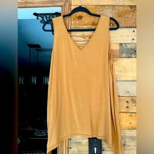 Flowy, sleeveless cotton blouse size OX